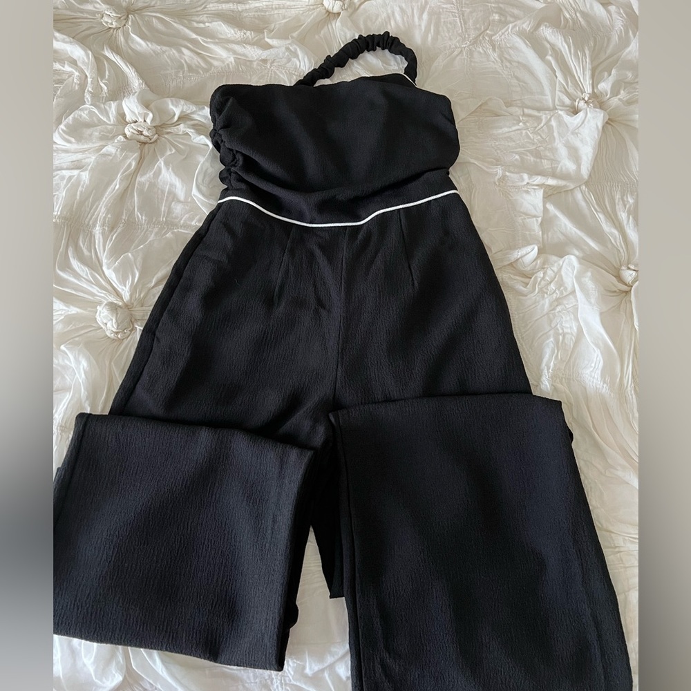 Black Halo Merrick Wide-Leg Jumpsuit Size 6 - Picture 7 of 7